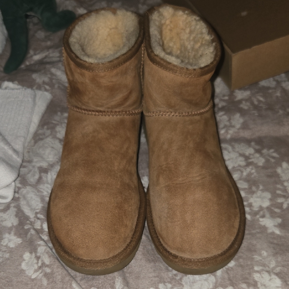 UGG Tan Shearling Suede Boots